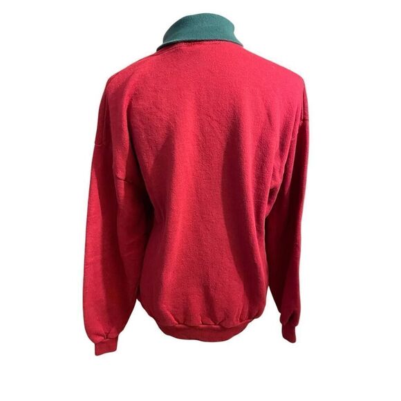 Gopher Sport Vintage 80’s/90’s Country Farm Style Red With Green Turtleneck Pull - Picture 3 of 12